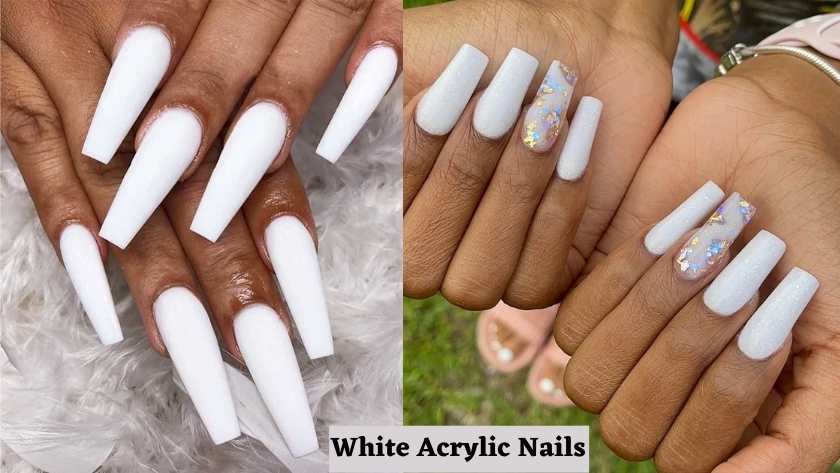 White Acrylic Nails