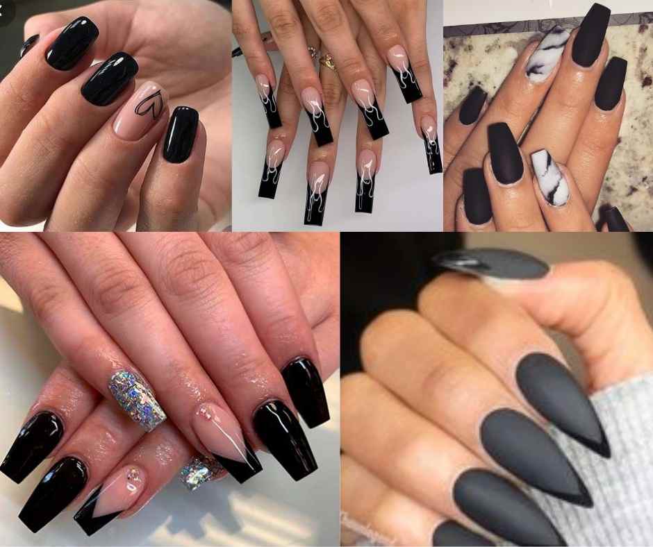 Black Nails Designs